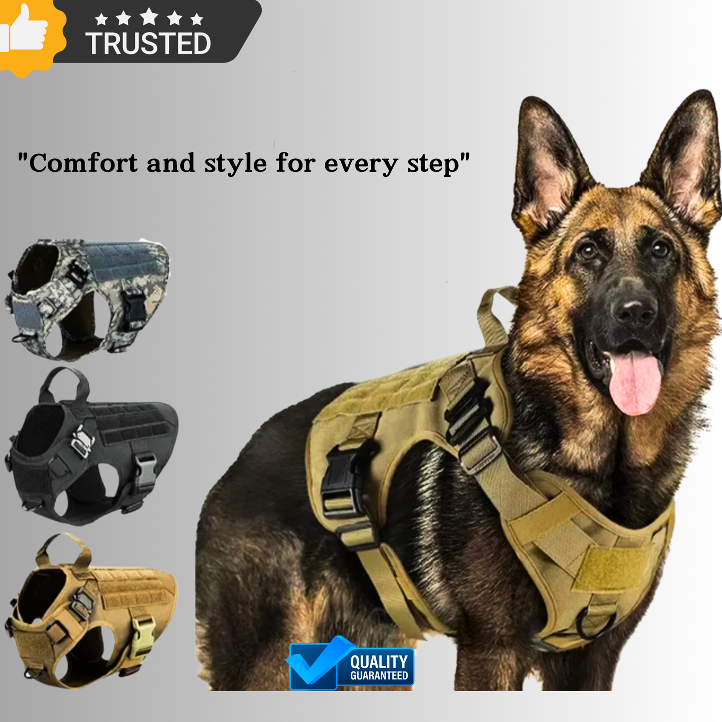 Military-Grade Tactical Dog Harness