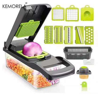 16-in-1 Multifunctional Vegetable Chopper – Slice, Dice, Grate, and Simplify Your Kitchen Prep!